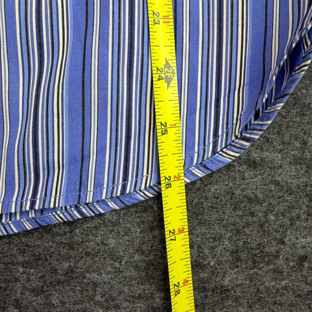 Ralph Lauren Button Down Shirt Kids L 14-16 Blue Striped Casual Long‎ Sleeve